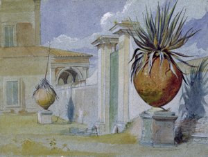 Villa Massimi, Rom (wc og kropsfarve på papir)